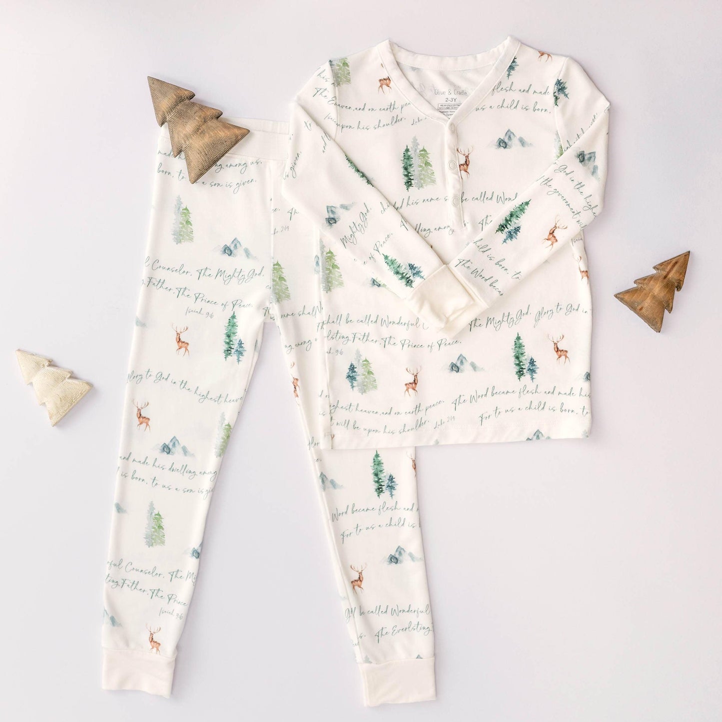 Isaiah 9:6 Deer Christmas Pajamas