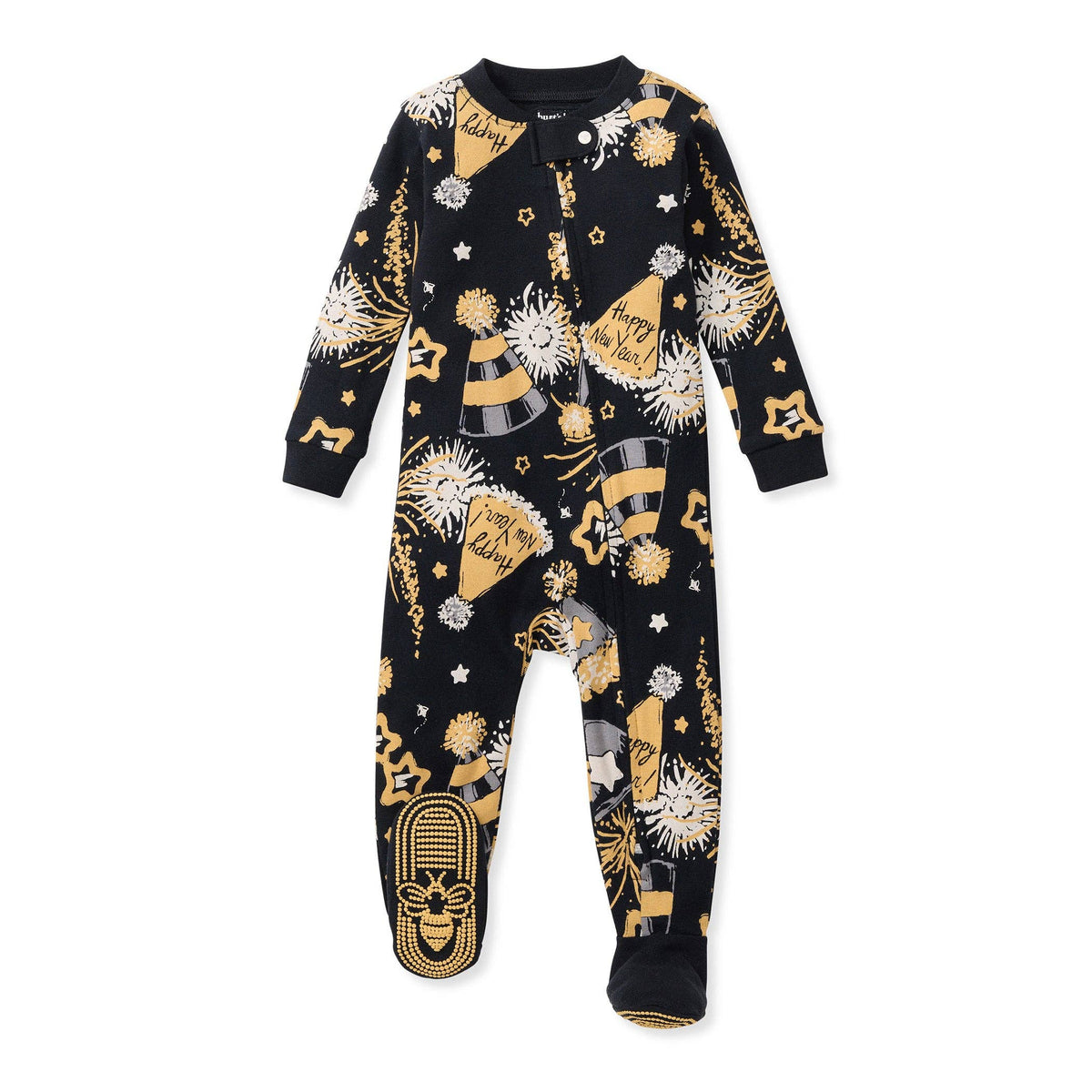 New Year's Eve Party Organic Cotton Sleeper Footed