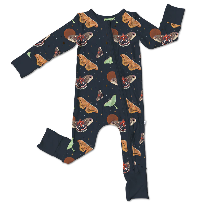 Gavin Butterfly Print Bamboo Convertible Footie by Laree + Co