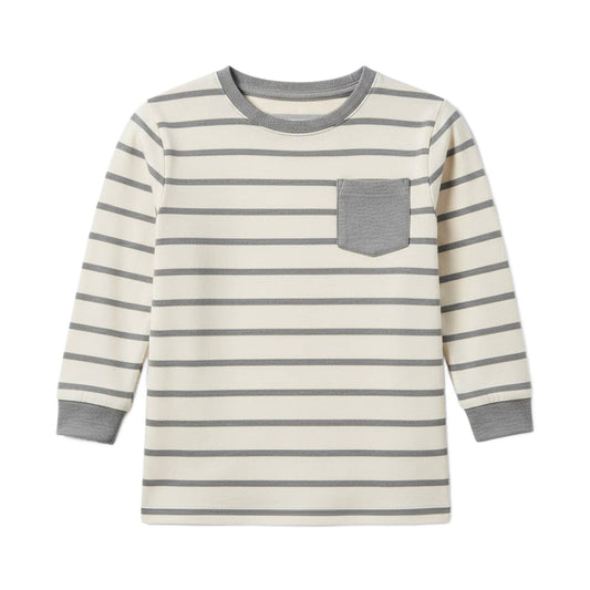 Perrin Long Sleeve Pocket Tee - Bob Stripe