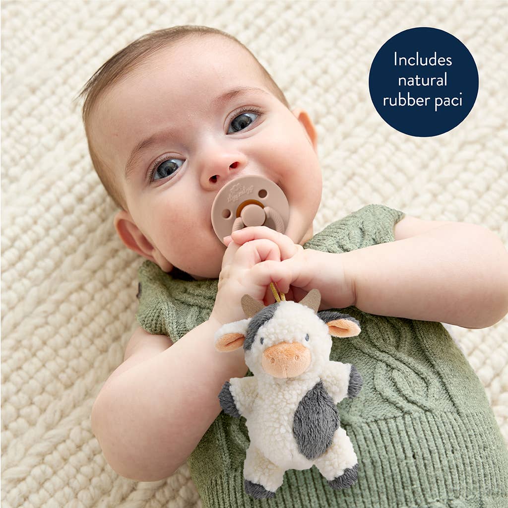 Natural Rubber Pacifier & Stuffed Animal