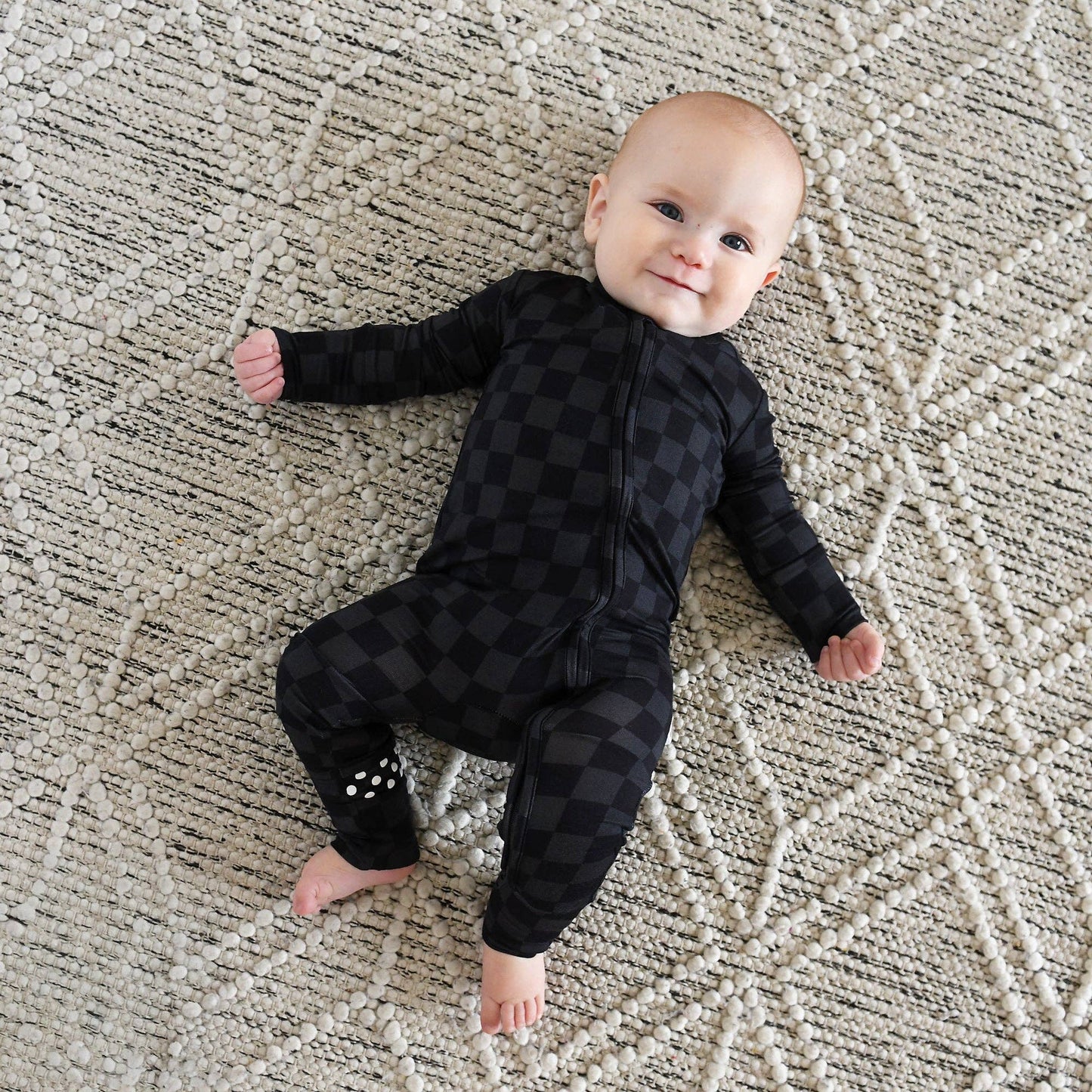 Frankie ZIP Halloween Checks Baby Outfit