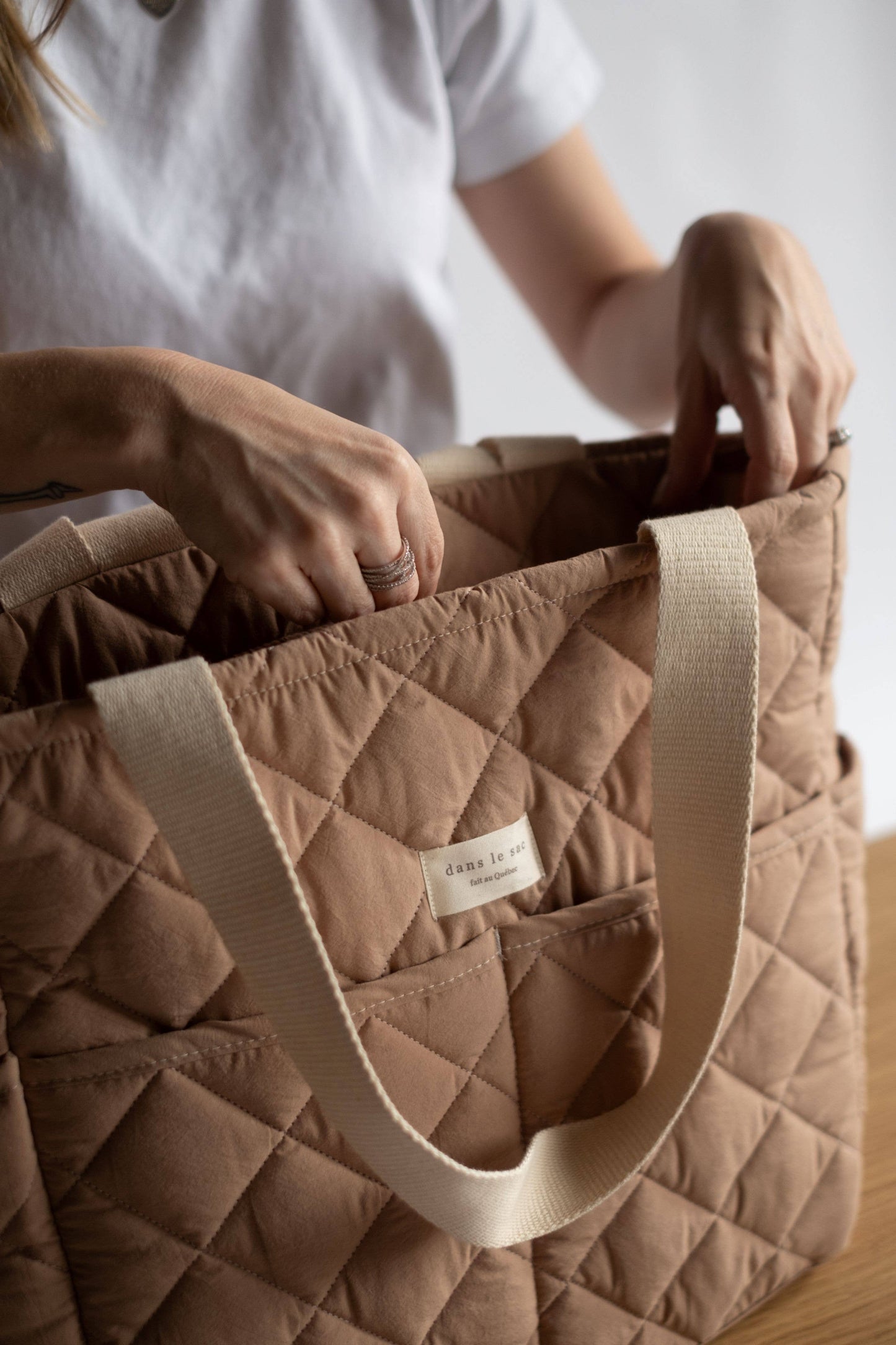 Quilted backpack