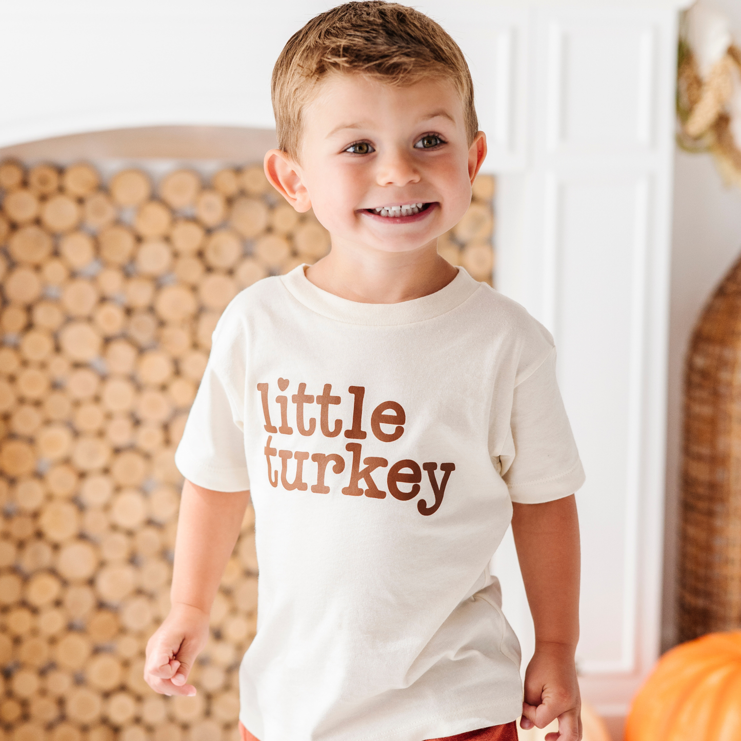 Little Turkey Fall Thanksgiving Toddler and Youth Shirt