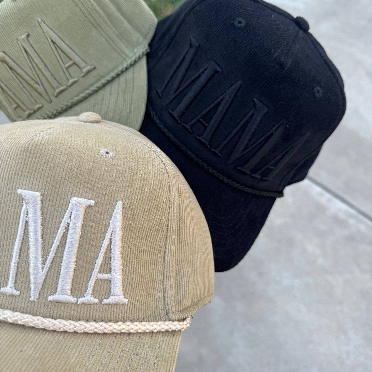 Mama Corduroy 3D Embroidered Trucker Hat - Western