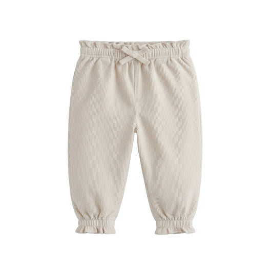 Lexi Fine Corduroy Ruffle Pant - Cream