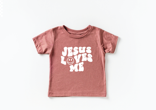 Jesus Loves Me Tee Pink