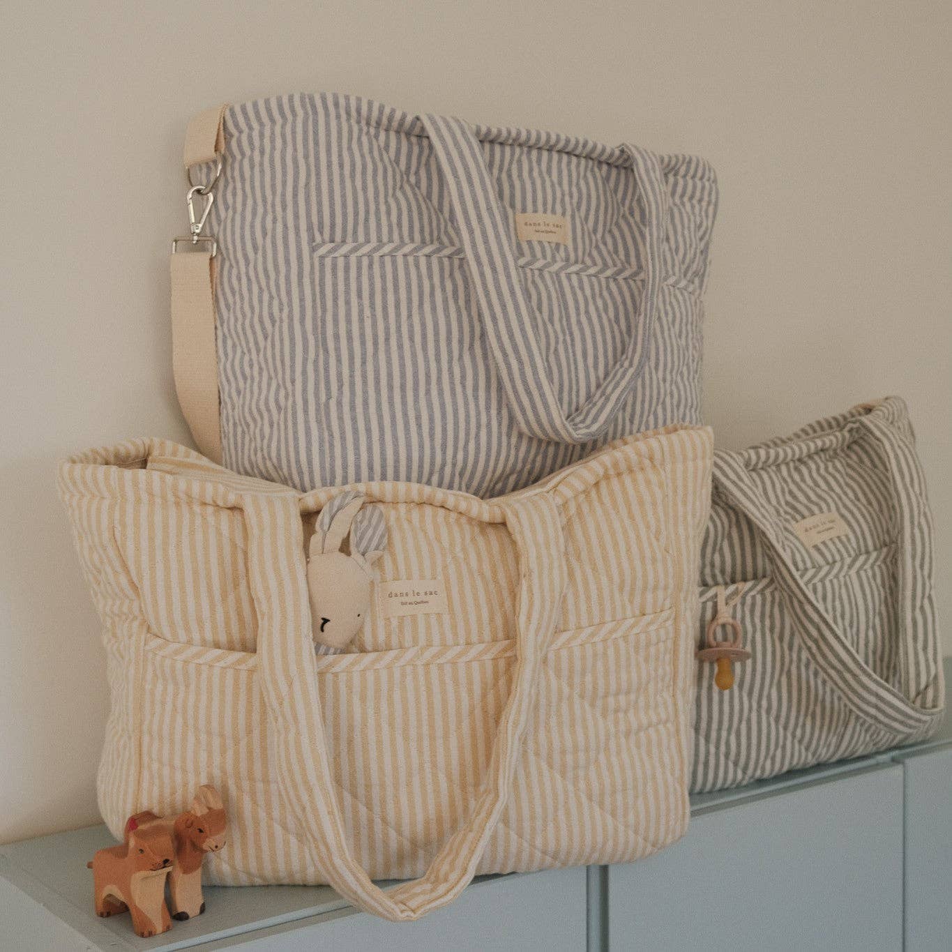 Organic cotton diaper bag - Striped collection