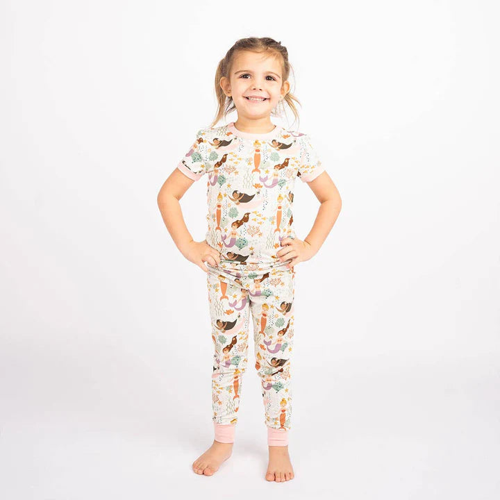 Mermaid Bamboo Kids Pajamas by Emerson & Friends