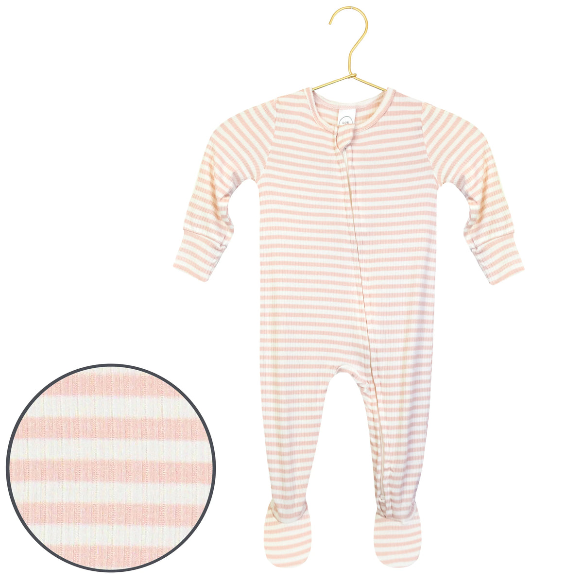 Harper Ribbed Zipper Footies
